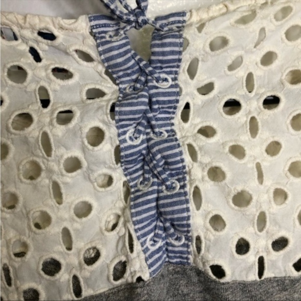 Anthropologie Postmark Eyelet Lace Tie-Back Top – Size Small - Picture 8 of 11